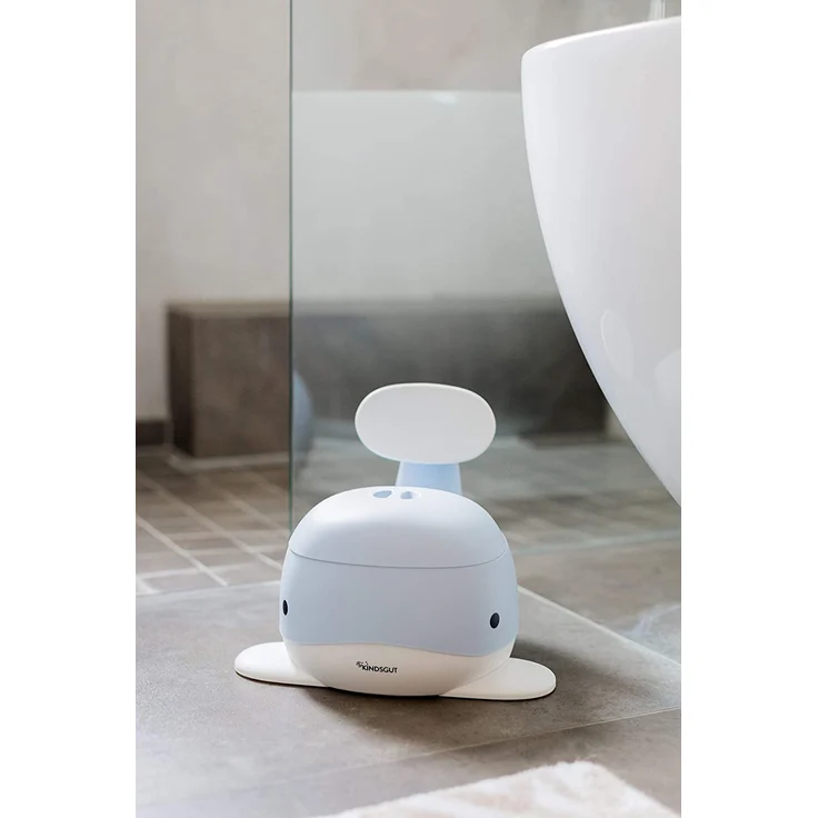 Kindsgut Kinder-Töpfchen, Babytopf WC/Klo, kinderfreundliches Wal-Design und dezente Farben, Toiletten-Training, Hellblau – Bild 2