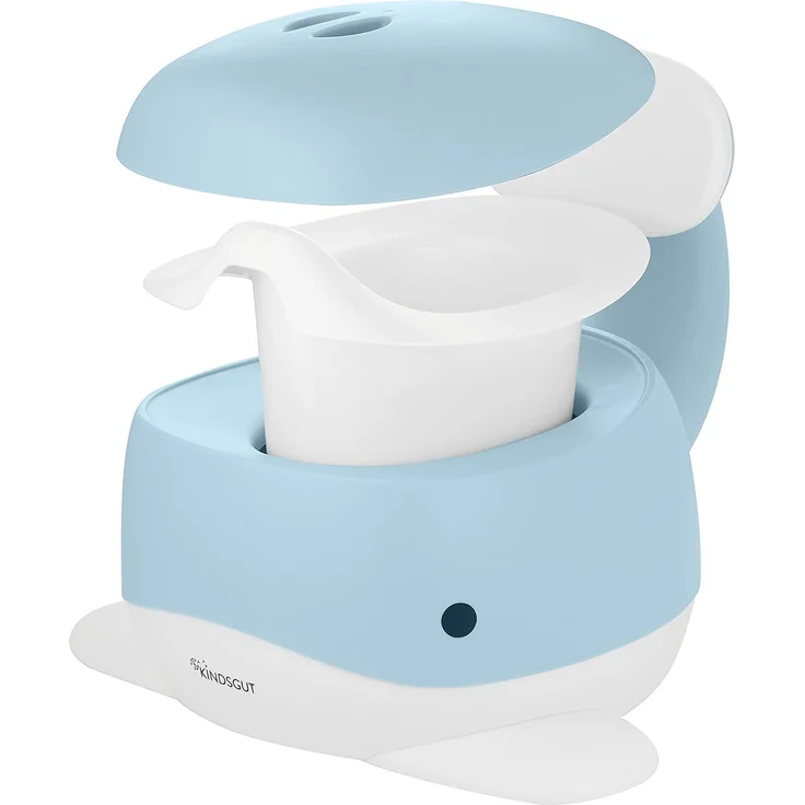 Kindsgut Kinder-Töpfchen, Babytopf WC/Klo, kinderfreundliches Wal-Design und dezente Farben, Toiletten-Training, Hellblau – Bild 5