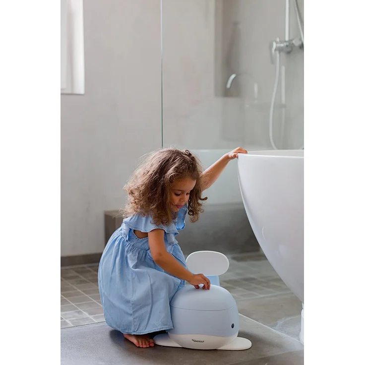 Kindsgut Kinder-Töpfchen, Babytopf WC/Klo, kinderfreundliches Wal-Design und dezente Farben, Toiletten-Training, Hellblau – Bild 3