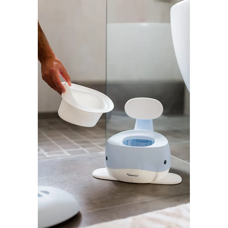 Kindsgut Kinder-Töpfchen, Babytopf WC/Klo, kinderfreundliches Wal-Design und dezente Farben, Toiletten-Training, Hellblau – Bild 4