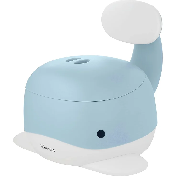 Kindsgut Kinder-Töpfchen, Babytopf WC/Klo, kinderfreundliches Wal-Design und dezente Farben, Toiletten-Training, Hellblau – Bild 1