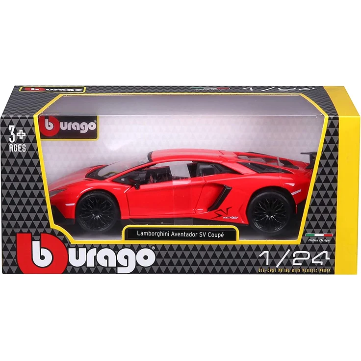 Bburago 21079 Lamborghini Aventador LP 750-4 SV rot Maßstab 1:24 Modellauto – Bild 7