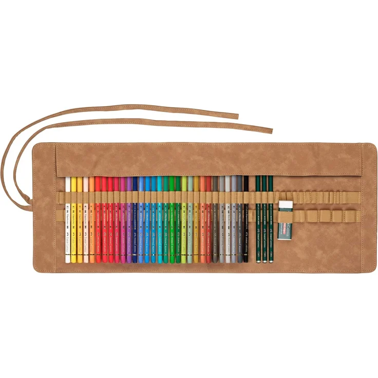 Faber-Castell Farbstift Polychromos 30er Stifterolle + Zubehör, 34-teilig – Bild 3