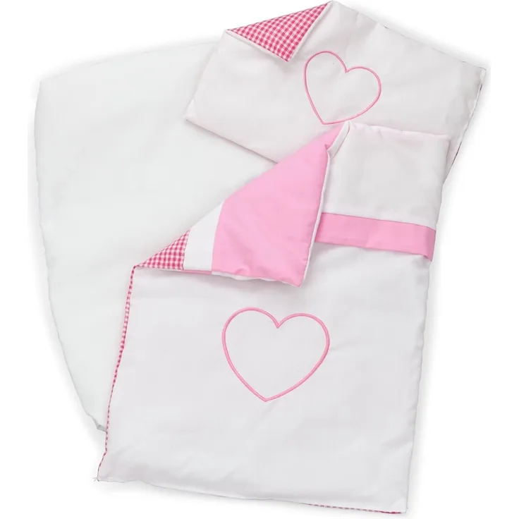 puppenbettwäsche junior 40 x 30 cm Textil rosa