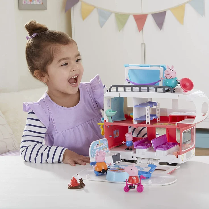 Peppa Pig Peppa’s Adventures Wohnmobil von Familie Wutz Vorschulspielzeug, umbaubares Fahrzeug, spielt Geräusche und Musik, ab 3 Jahren geeignet - Preisvergleich – Bild 6