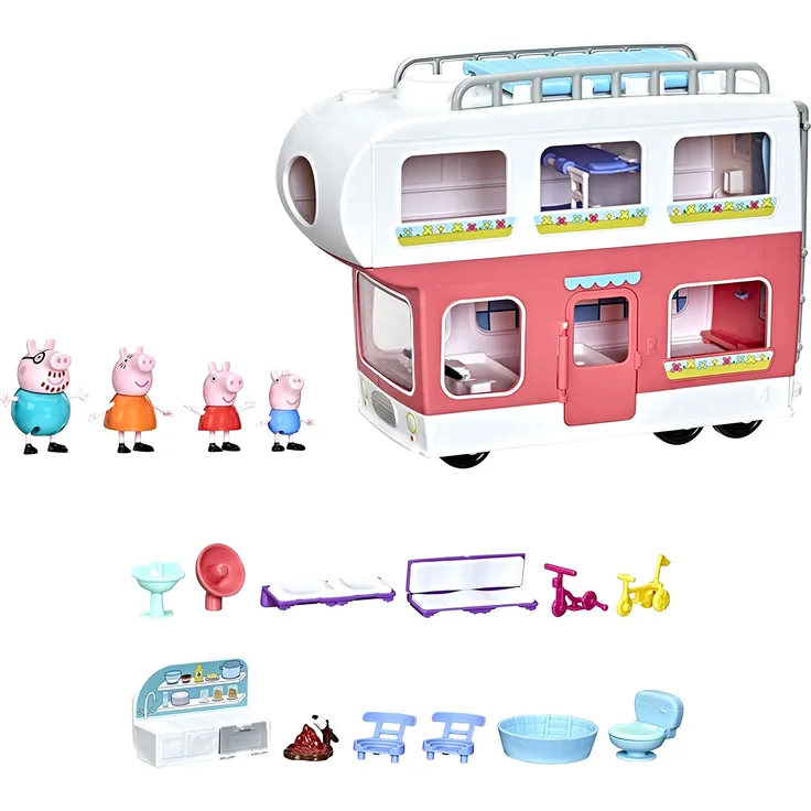 Peppa Pig Peppa’s Adventures Wohnmobil von Familie Wutz Vorschulspielzeug, umbaubares Fahrzeug, spielt Geräusche und Musik, ab 3 Jahren geeignet - Preisvergleich