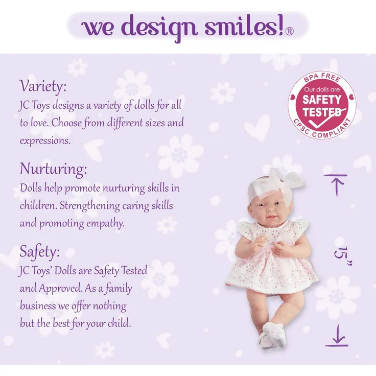 JC Toys 18059 Babypuppen, Weiß – Bild 5