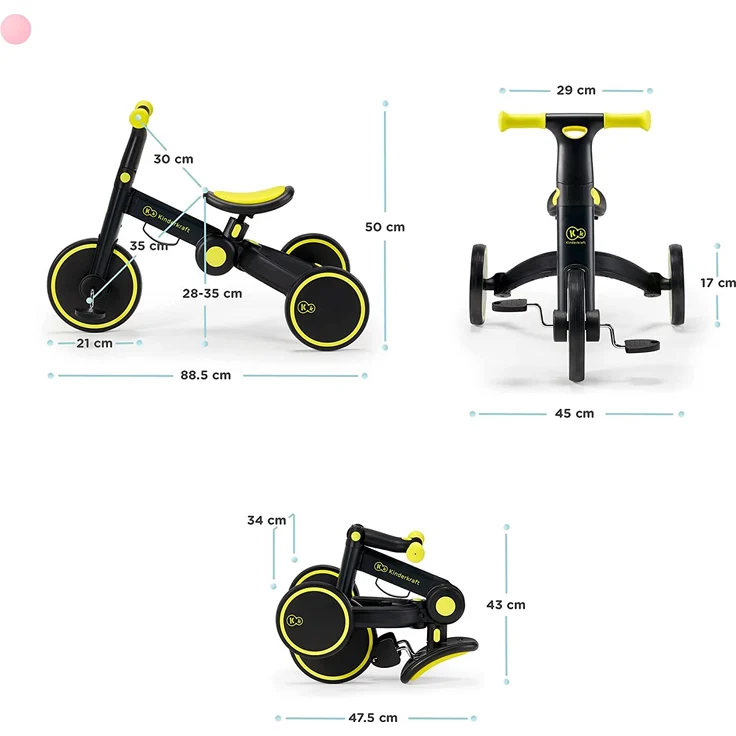 KinderKraft Kinderkraft three-wheeled bike 4TRIKE Black volt – Bild 6