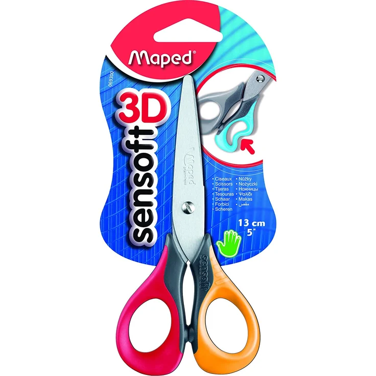 Maped 069300 8 Bastelschere Sensoft 3D, Länge: 130 mm, Rechtshänder, Sortiert – Bild 20