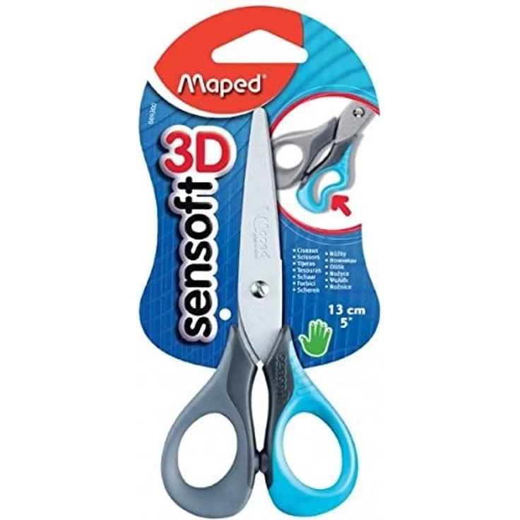 Maped 069300 8 Bastelschere Sensoft 3D, Länge: 130 mm, Rechtshänder, Sortiert – Bild 2