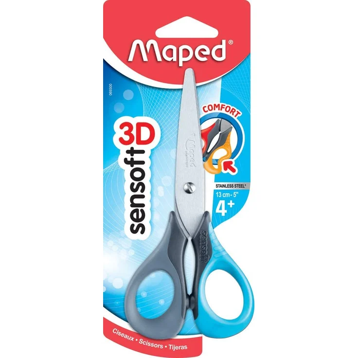 Maped 069300 8 Bastelschere Sensoft 3D, Länge: 130 mm, Rechtshänder, Sortiert – Bild 19
