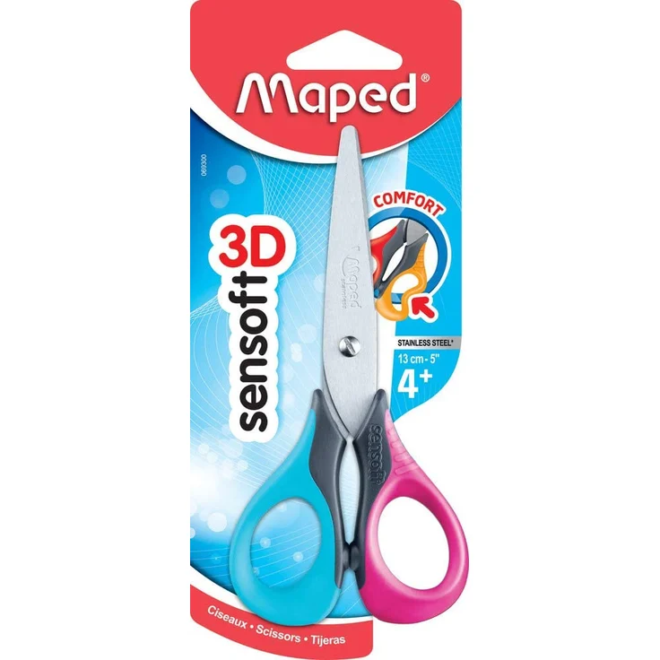 Maped 069300 8 Bastelschere Sensoft 3D, Länge: 130 mm, Rechtshänder, Sortiert – Bild 18