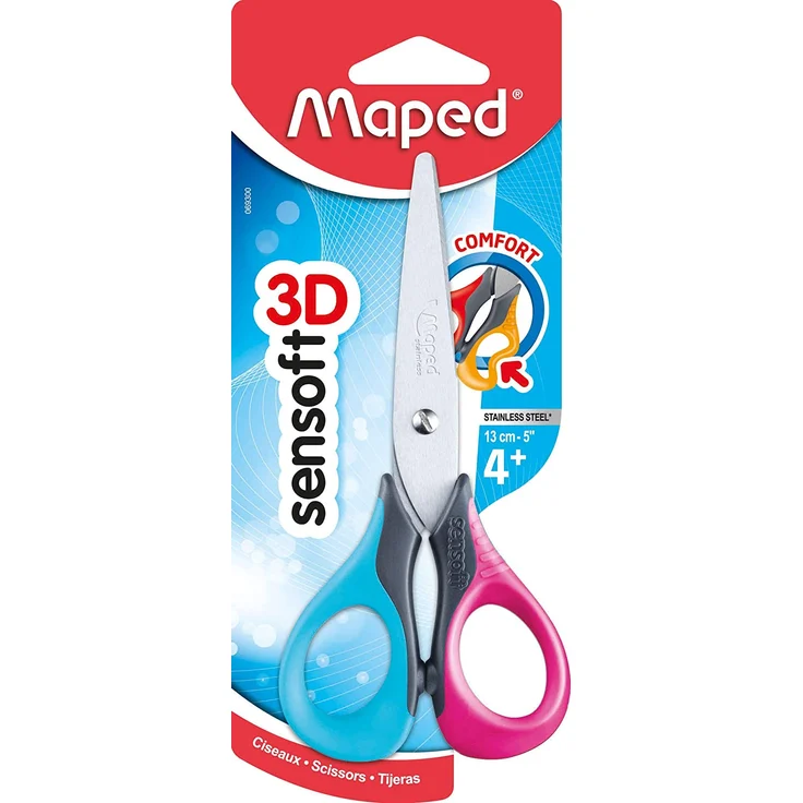 Maped 069300 8 Bastelschere Sensoft 3D, Länge: 130 mm, Rechtshänder, Sortiert – Bild 14