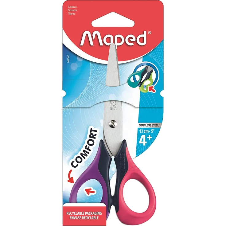 Maped 069300 8 Bastelschere Sensoft 3D, Länge: 130 mm, Rechtshänder, Sortiert – Bild 3
