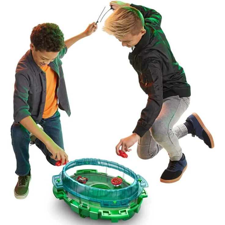 Hasbro Burst QuadDrive Interstellar Drop Battle Set − Beystadium-Arena, 2 Kreisel und 2 Starter, ab 8 Jahren, F4694F03, Multi, One Size – Bild 6