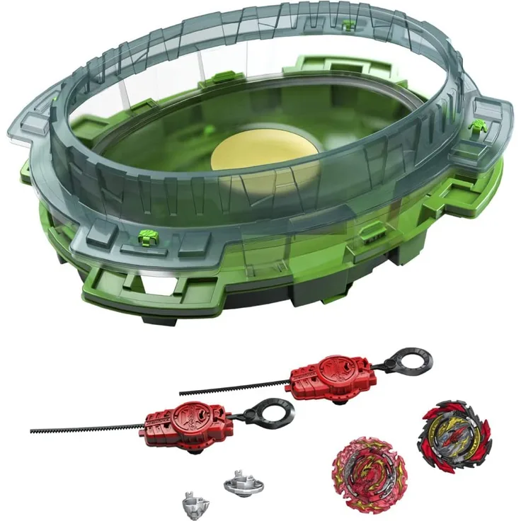 Hasbro Burst QuadDrive Interstellar Drop Battle Set − Beystadium-Arena, 2 Kreisel und 2 Starter, ab 8 Jahren, F4694F03, Multi, One Size
