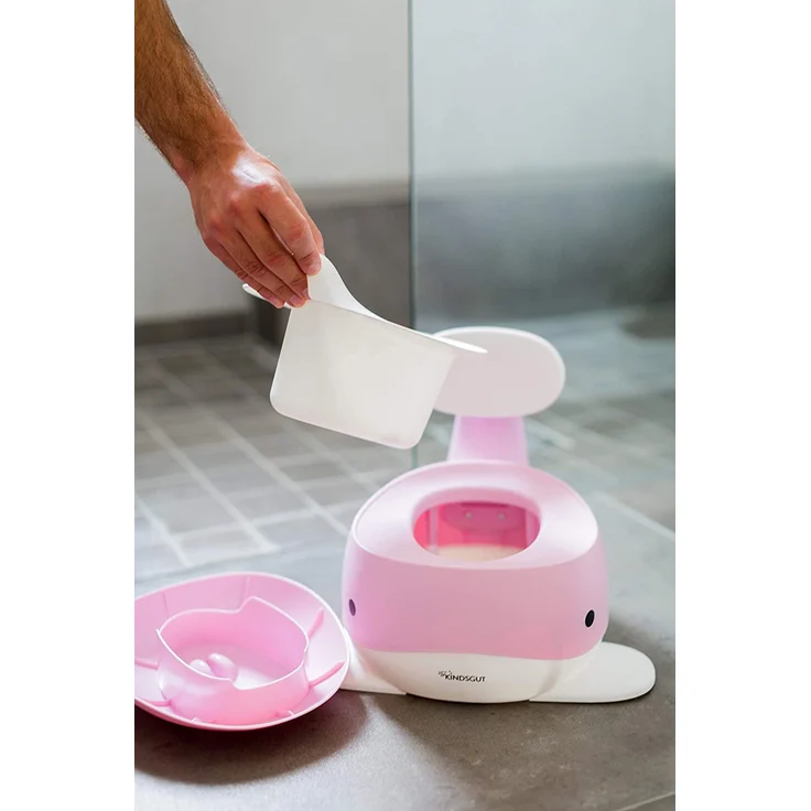 Kindsgut Kinder-Töpfchen, Babytopf WC/Klo, kinderfreundliches Wal-Design und dezente Farben, Toiletten-Training, Zartrosa – Bild 3