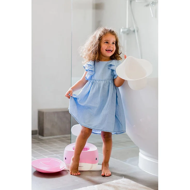 Kindsgut Kinder-Töpfchen, Babytopf WC/Klo, kinderfreundliches Wal-Design und dezente Farben, Toiletten-Training, Zartrosa – Bild 4