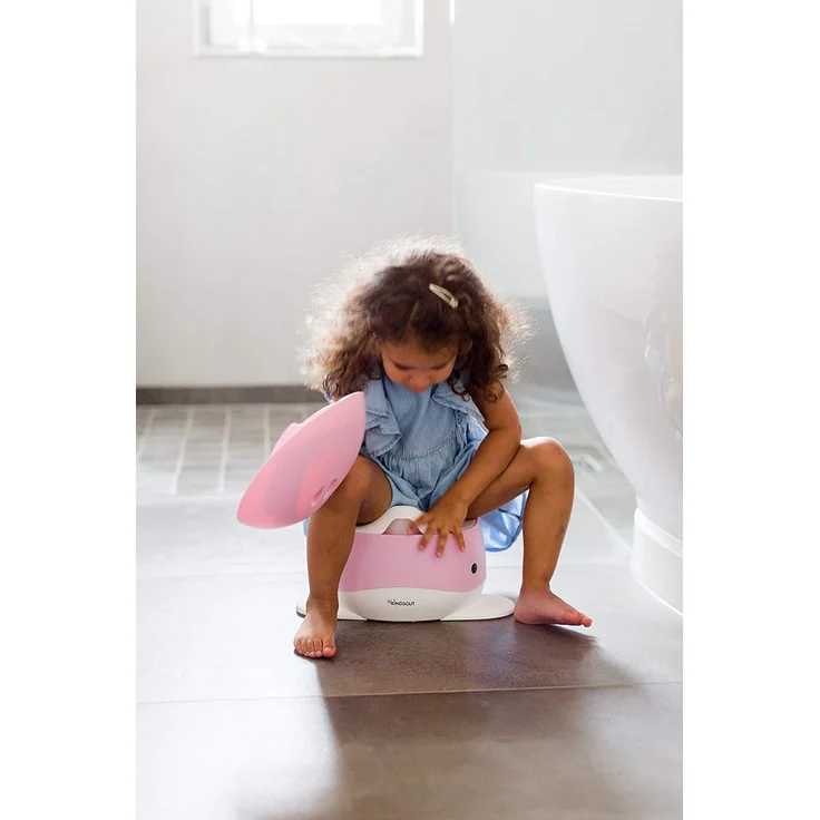 Kindsgut Kinder-Töpfchen, Babytopf WC/Klo, kinderfreundliches Wal-Design und dezente Farben, Toiletten-Training, Zartrosa – Bild 9