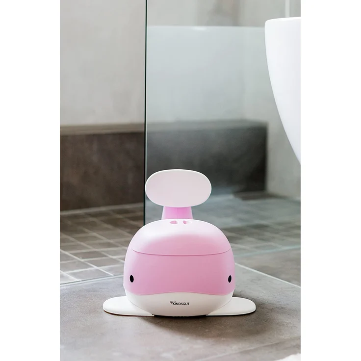 Kindsgut Kinder-Töpfchen, Babytopf WC/Klo, kinderfreundliches Wal-Design und dezente Farben, Toiletten-Training, Zartrosa – Bild 2
