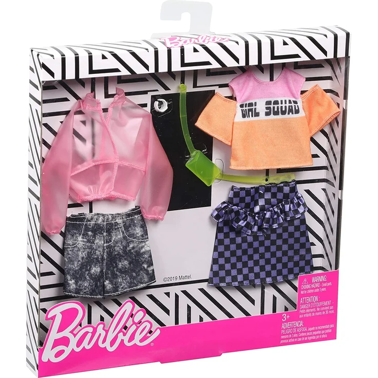 Barbie GHX58 - Fashions 2er-Pack Moden Jacket and Checkers, 2 Outfits und 2 Accesoires für die Barbie Puppe – Bild 2