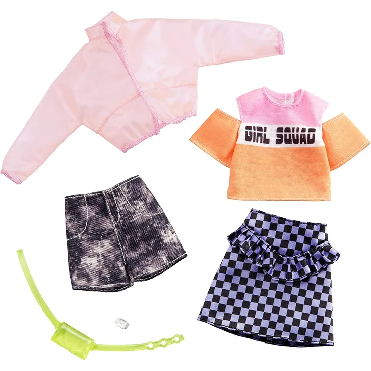 Barbie GHX58 - Fashions 2er-Pack Moden Jacket and Checkers, 2 Outfits und 2 Accesoires für die Barbie Puppe – Bild 3