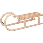 COLINT Hörnerschlitten 100 cm Holzschlitten Schlitten Holz Rodel Hörner HCL 40100