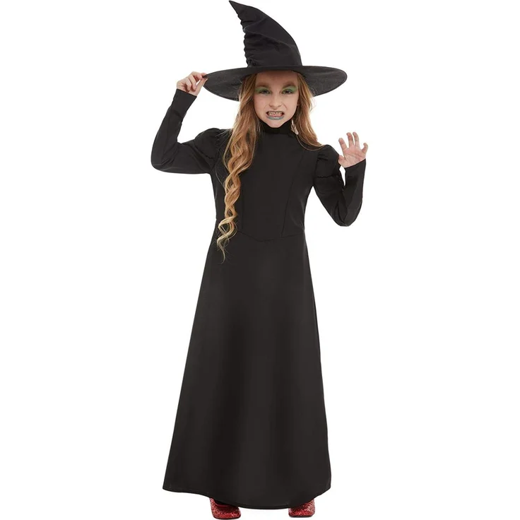 Smiffys 51043S Wicked Hexe Girl Kostüm, Schwarz, Größe S, Alter 4-6 Jahre – Bild 1
