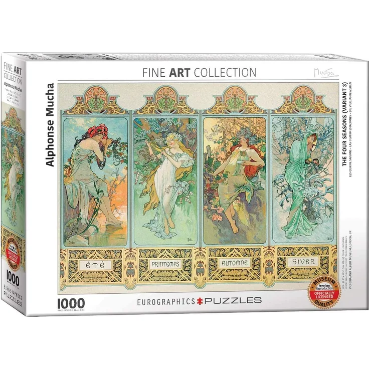EuroGraphics 'Alphonse Maria Mucha Vier Jahreszeiten Puzzle (1000, Mehrfarbig)
