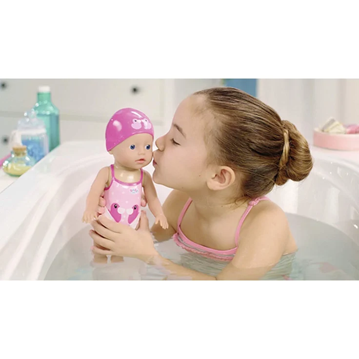 Zapf Creation 827901 BABY born My First Swim Girl Puppe für das Wasser mit Aufziehfunktion, 30 cm – Bild 7