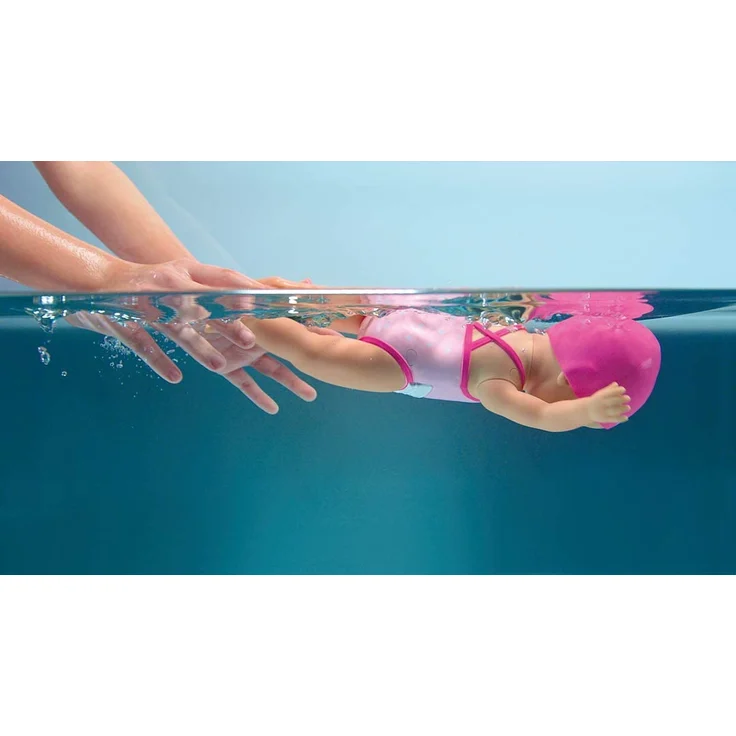 Zapf Creation 827901 BABY born My First Swim Girl Puppe für das Wasser mit Aufziehfunktion, 30 cm – Bild 8