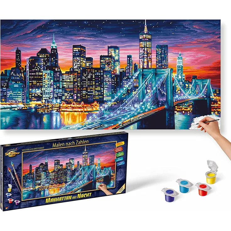 Malen nach Zahlen - Manhattan bei Nacht NEU