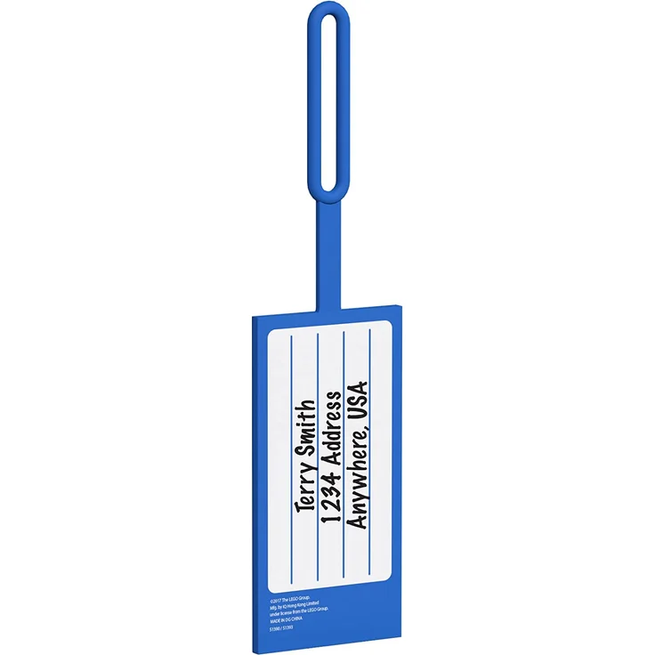 Euromic LEGO Classic Bag Tag/Luggage tag BLUE packed on – Bild 3