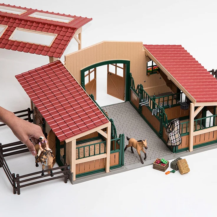 Schleich Farm World 42195 'Pferdestall mit Pferden und Zubehör', ab 3 Jahren, 48 Teile – Bild 3