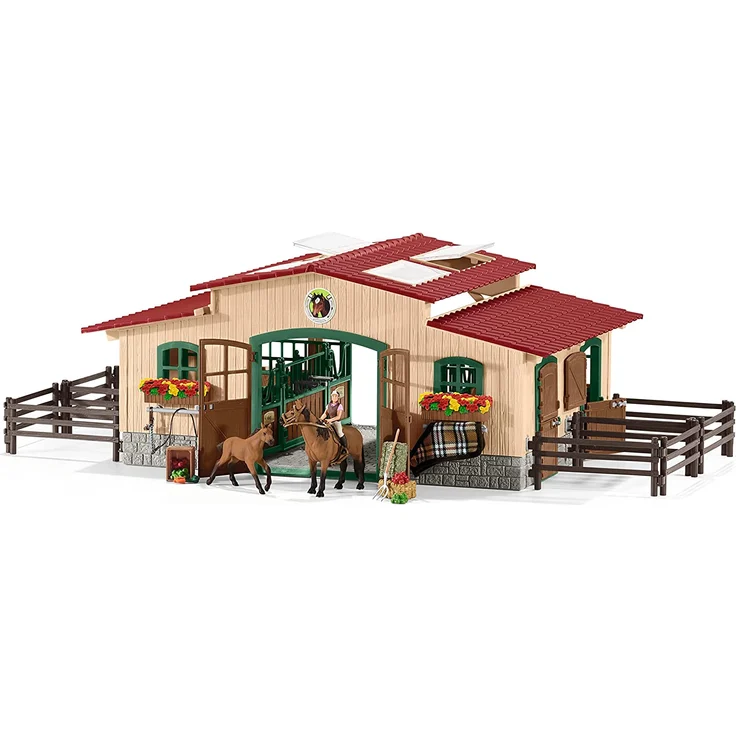 Schleich Farm World 42195 'Pferdestall mit Pferden und Zubehör', ab 3 Jahren, 48 Teile – Bild 2