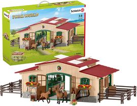 Schleich Farm World 42195 Pferdestall mit Pferden und Zubehör