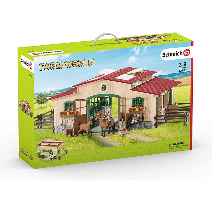 Schleich Farm World 42195 'Pferdestall mit Pferden und Zubehör', ab 3 Jahren, 48 Teile – Bild 12