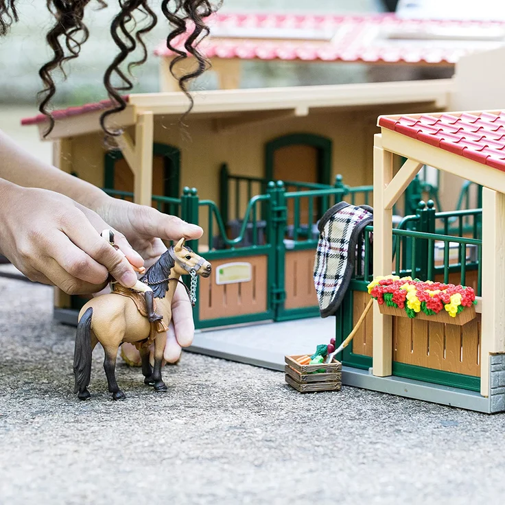 Schleich Farm World 42195 'Pferdestall mit Pferden und Zubehör', ab 3 Jahren, 48 Teile – Bild 4