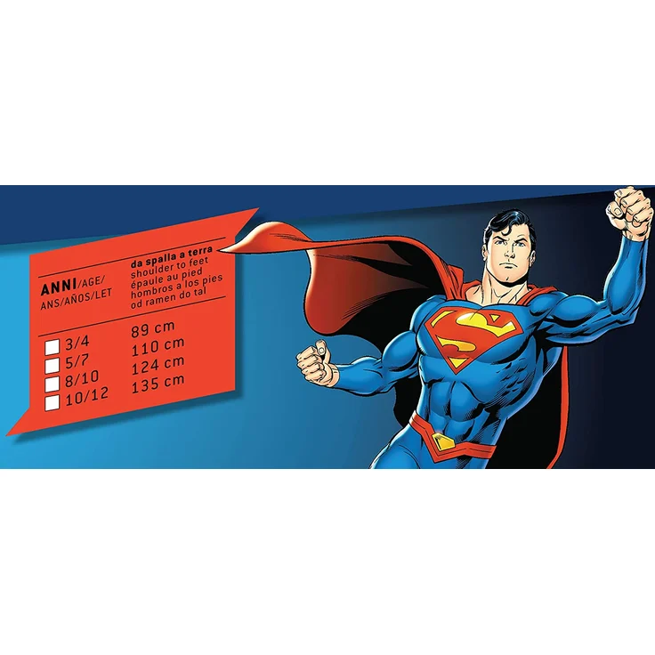 DC Comics kostümanzug Superman Jungen rot/blau 3-teilig Größe 110-122 – Bild 5