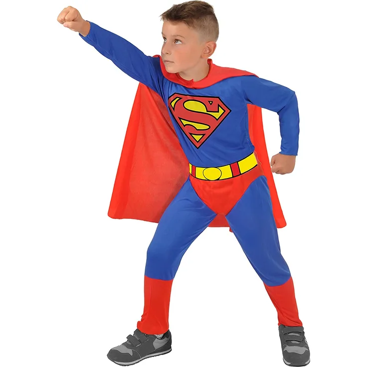 DC Comics kostümanzug Superman Jungen rot/blau 3-teilig Größe 110-122