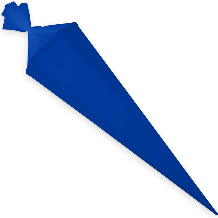 itenga Bastelschultüte 85 cm eckig Schultütenrohling mit Tüllverschluss (Ultramarinblau) – Bild 1