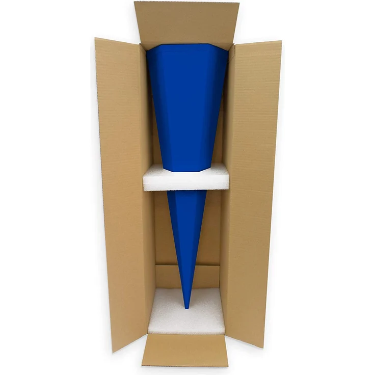 itenga Bastelschultüte 85 cm eckig Schultütenrohling mit Tüllverschluss (Ultramarinblau) – Bild 2