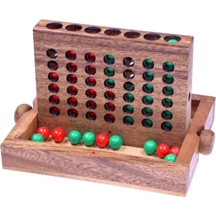 Vier in einer Reihe für 2 Spieler - Spielfeld 16 x 20 cm - Strategiespiel – Bild 2