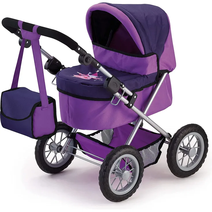 Bayer Design 1301200 Puppenwagen Trendy, höhenverstellbar, zusammenklappbar, Motiv: Fee, lila