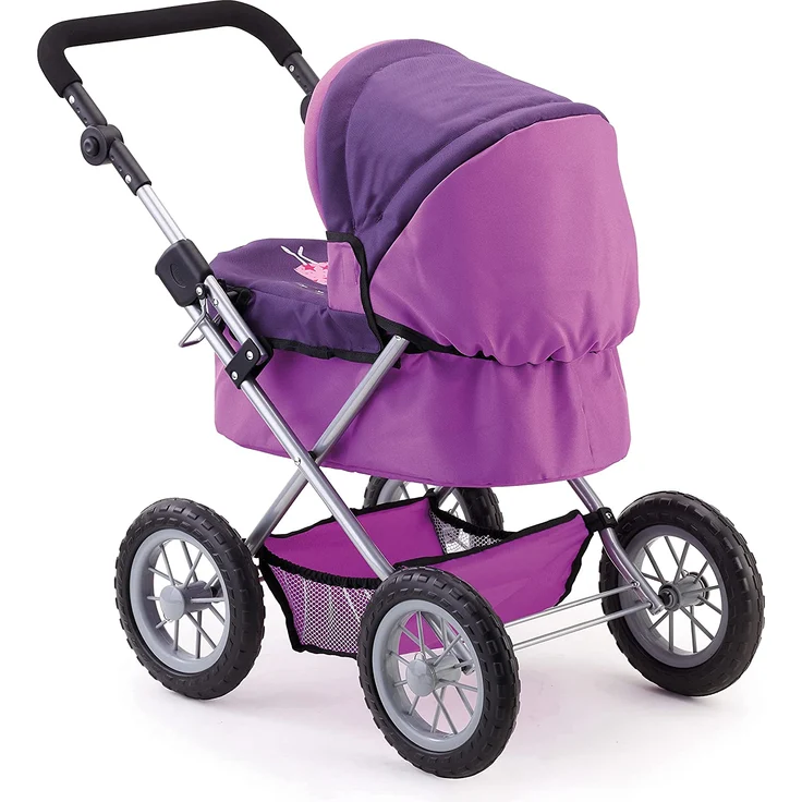 Bayer Design 1301200 Puppenwagen Trendy, höhenverstellbar, zusammenklappbar, Motiv: Fee, lila – Bild 5