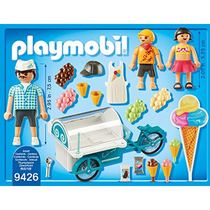 Playmobil 9426 - Fahrrad mit Eiswagen Spiel – Bild 3