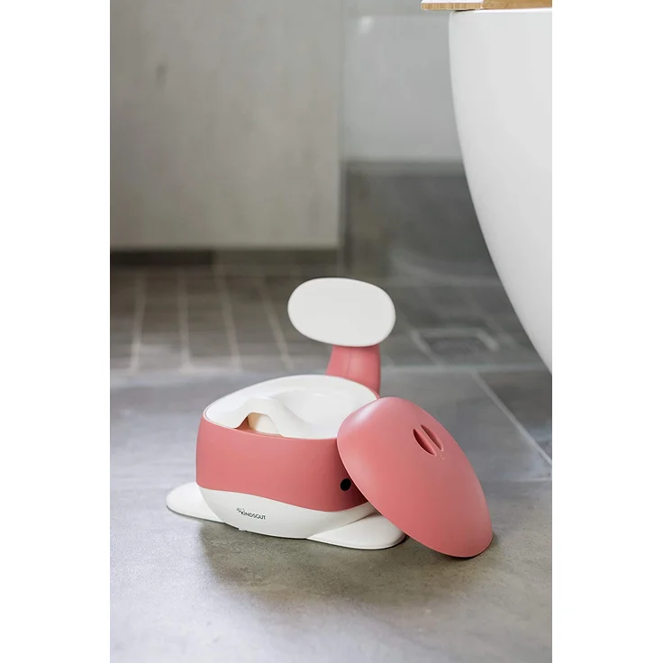 Kindsgut Kinder-Töpfchen, Babytopf WC/Klo, kinderfreundliches Wal-Design und dezente Farben, Toiletten-Training, Altrosa – Bild 4