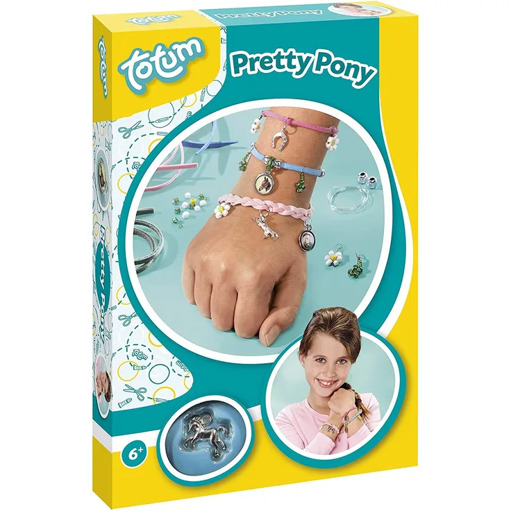 Totum Creativity Pretty Pony - Bastle deine eigenen Armbänder mit verschiedenen Pferdeanhängern und Perlen