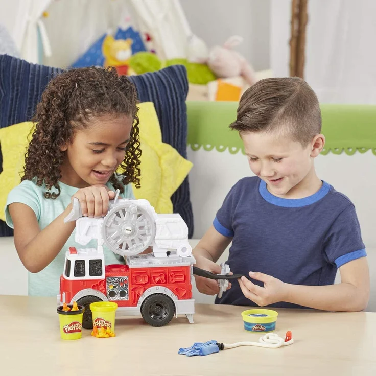Hasbro E6103EU4 Play-Doh Wheels Feuerwehrauto Spielzeug mit 5 Dosen Play-Doh einschließlich Play-Doh Wasserknete - Preisvergleich – Bild 8