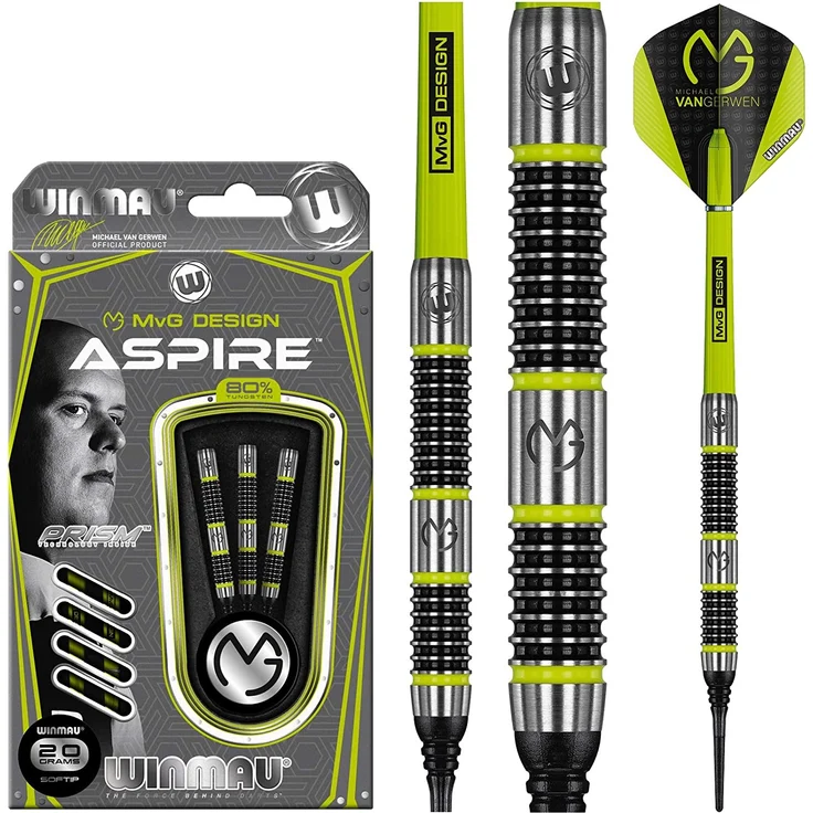 Winmau Michael van Gerwen Aspire Softdarts 80% Tungsten – Bild 5